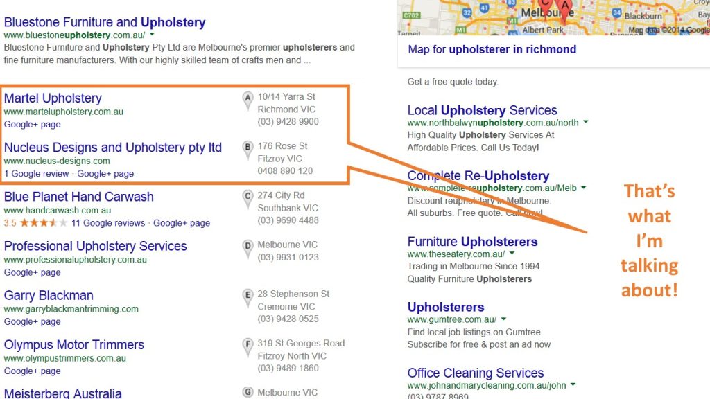 optimizing for google local listings