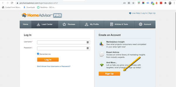 If you are brand new to Homeadvisor